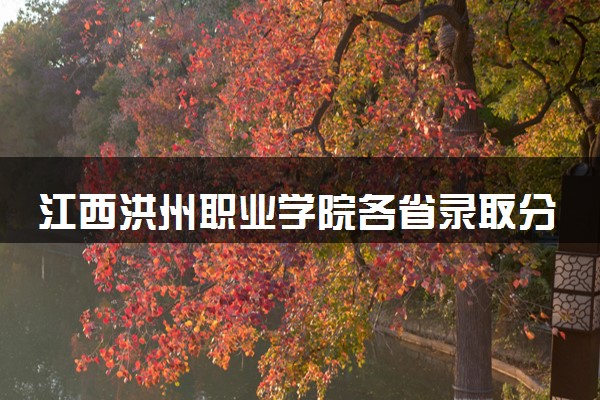 江西洪州职业学院各省录取分数线及位次 投档最低分是多少(2024年高考参考)
