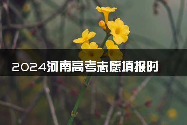 2024河南高考志愿填报时间出炉 各批次填报时间整理