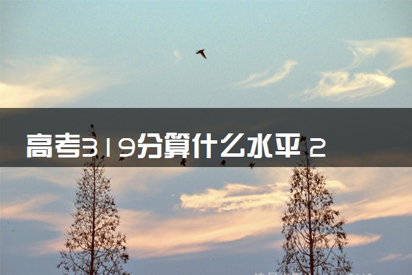 高考319分算什么水平 2024能上哪些大学