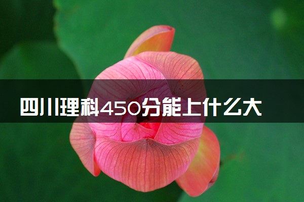 四川理科450分能上什么大学 哪些值得推荐