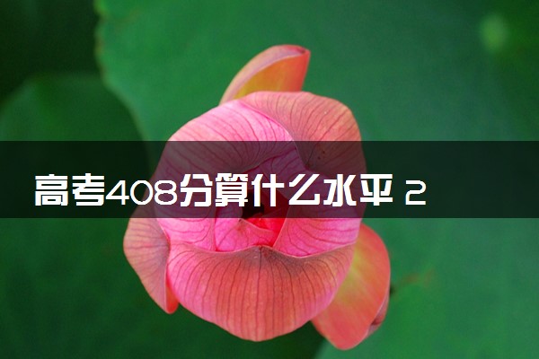 高考408分算什么水平 2024能上哪些大学