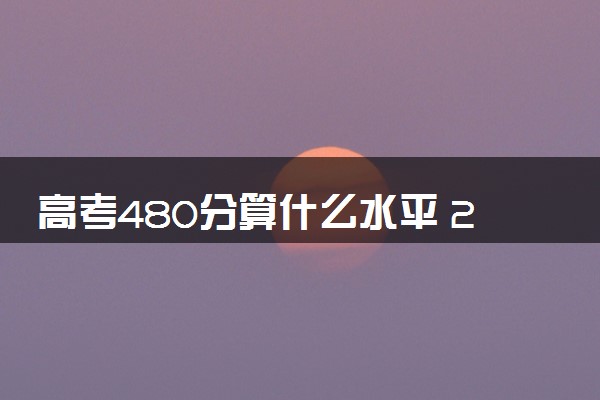 高考480分算什么水平 2024能上哪些大学