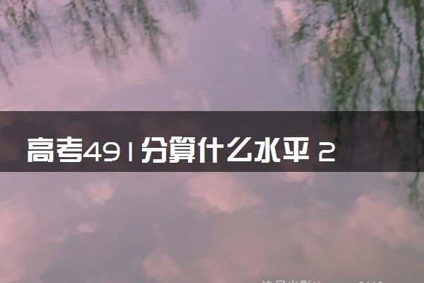 高考491分算什么水平 2024能上哪些大学