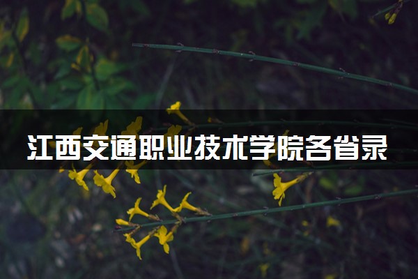 江西交通职业技术学院各省录取分数线及位次 投档最低分是多少(2024年高考参考)
