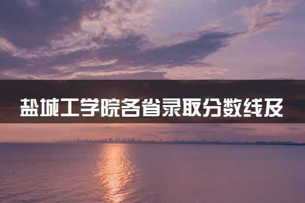 盐城工学院各省录取分数线及位次 投档最低分是多少(2024年高考参考)