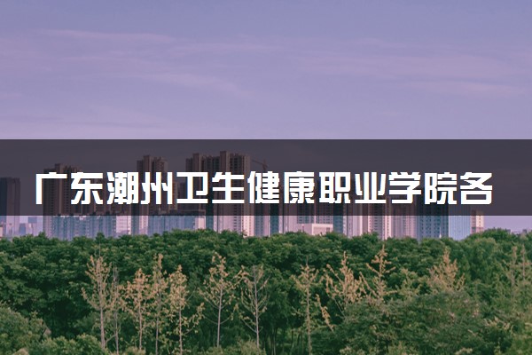 广东潮州卫生健康职业学院各省录取分数线及位次 投档最低分是多少(2024年高考参考)