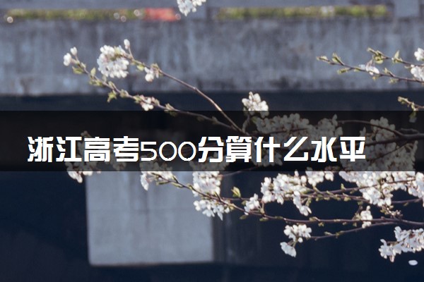 浙江高考500分算什么水平 2024能上哪些大学