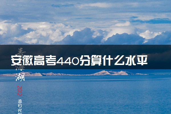 安徽高考440分算什么水平 2024能上哪些大学