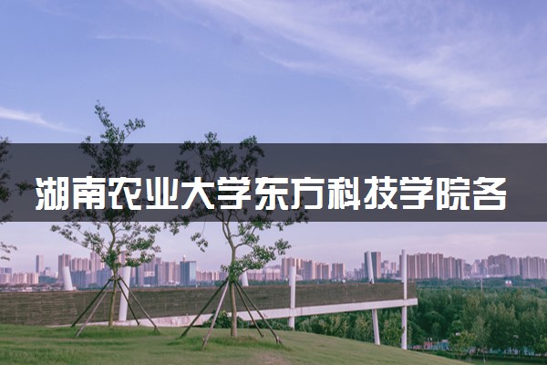 湖南农业大学东方科技学院各省录取分数线及位次 投档最低分是多少(2024年高考参考)