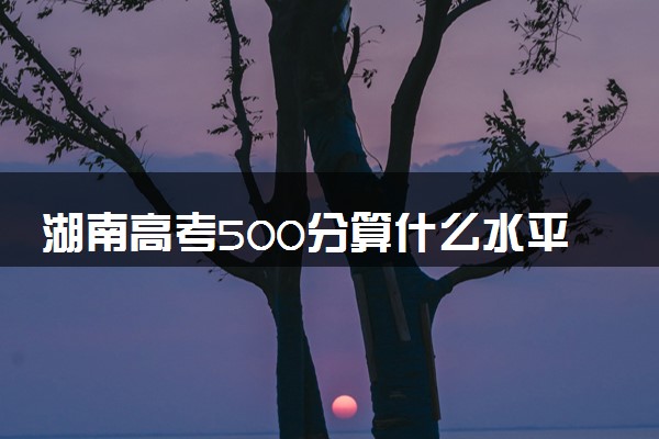 湖南高考500分算什么水平 2024能上哪些大学