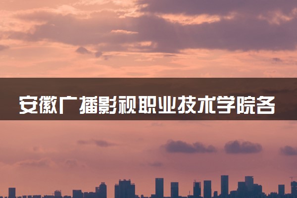 安徽广播影视职业技术学院各省录取分数线及位次 投档最低分是多少(2024年高考参考)