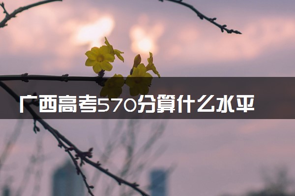 广西高考570分算什么水平 2024能上哪些大学