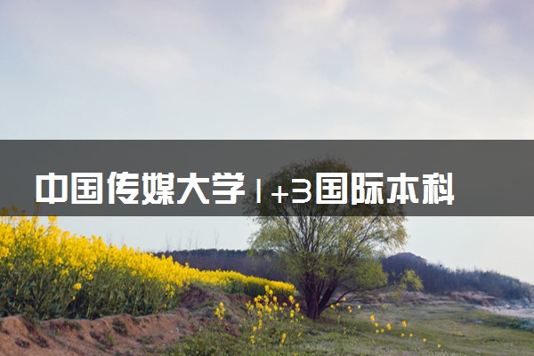 中国传媒大学1+3国际本科合作院校