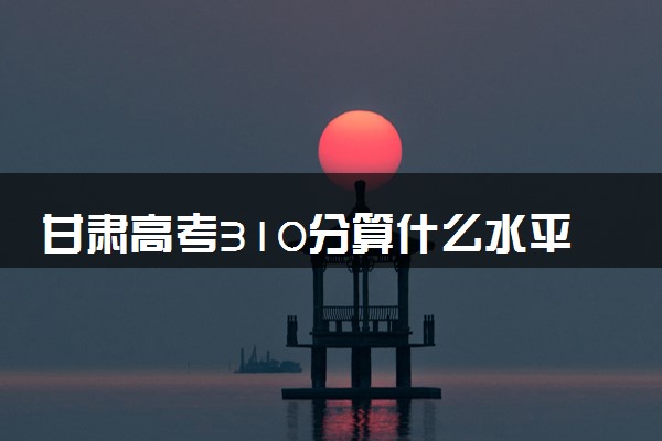 甘肃高考310分算什么水平 2024能上哪些大学