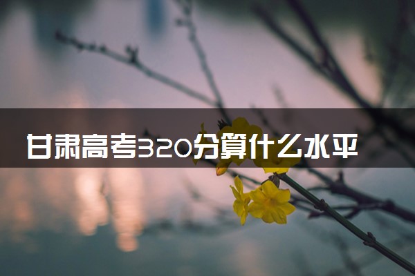 甘肃高考320分算什么水平 2024能上哪些大学