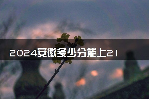 2024安徽多少分能上211大学 最低录取分数线是多少