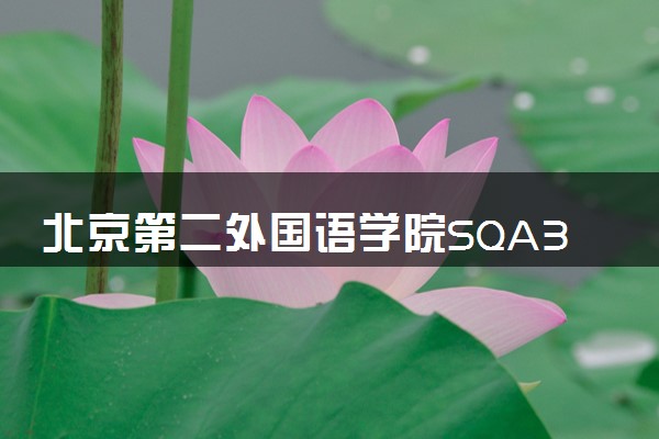 北京第二外国语学院SQA3+1国际本科录取条件