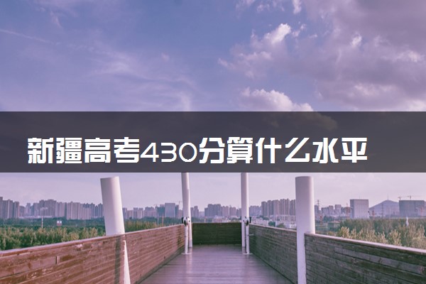 新疆高考430分算什么水平 2024能上哪些大学