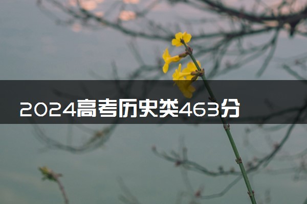 2024高考历史类463分左右能报什么大学 可以上的院校名单