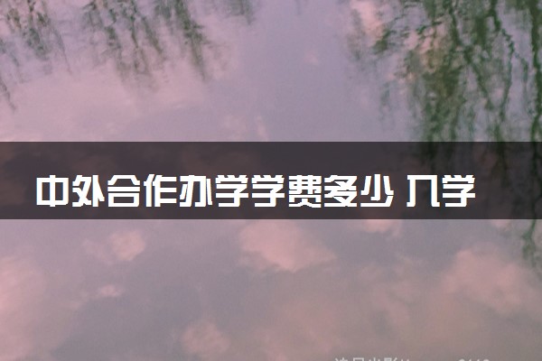 中外合作办学学费多少 入学要求是什么