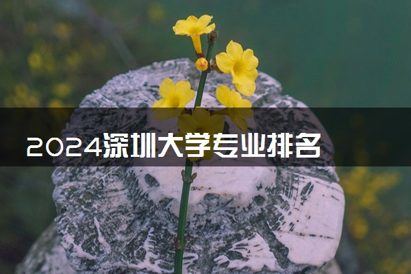 2024深圳大学专业排名 比较好的专业有哪些