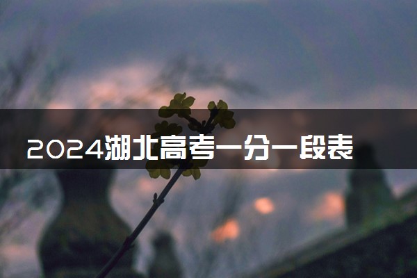 2024湖北高考一分一段表 最新成绩排名