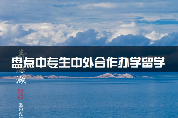 盘点中专生中外合作办学留学申请途径