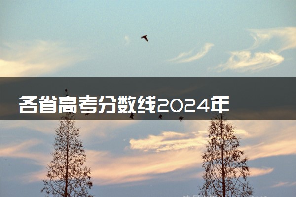各省高考分数线2024年 分数线预测