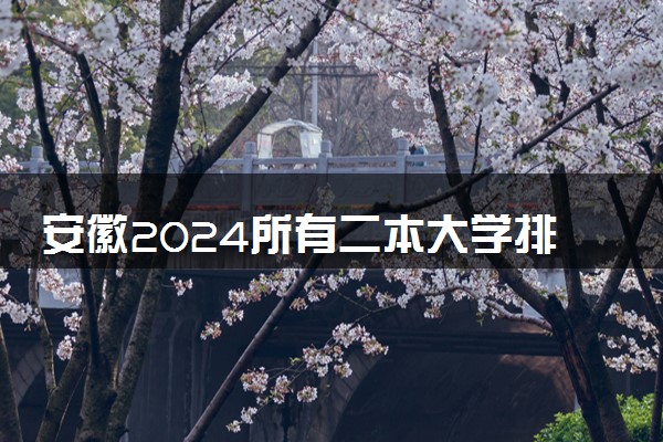 安徽2024所有二本大学排名最新 二本院校排行榜
