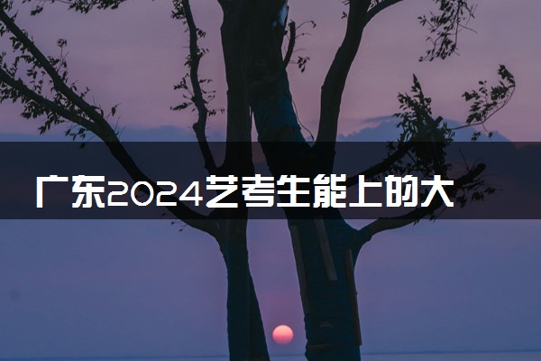 广东2024艺考生能上的大学有哪些 可以报考的院校名单