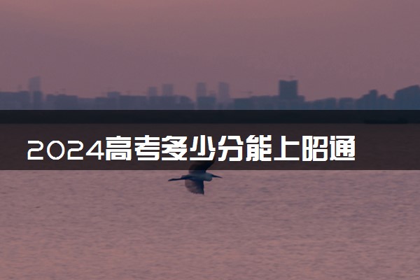 2024高考多少分能上昭通卫生职业学院 最低分数线和位次