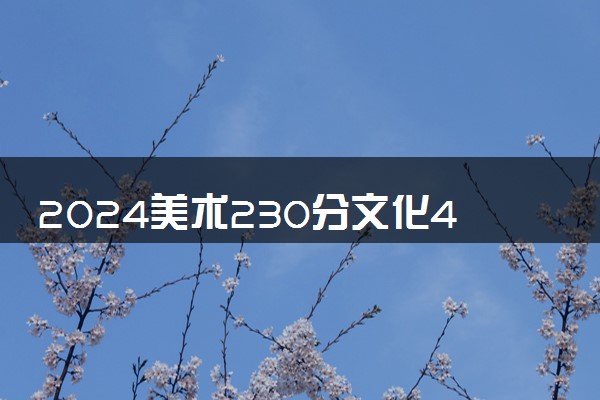 2024美术230分文化400分能上一本吗 录取机会大吗