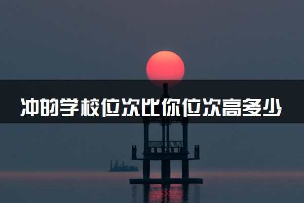 冲的学校位次比你位次高多少 分数差距多少合适