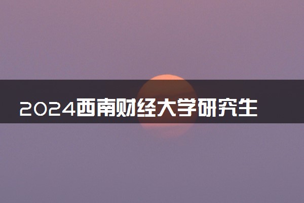 2024西南财经大学研究生国际班申请材料哪些