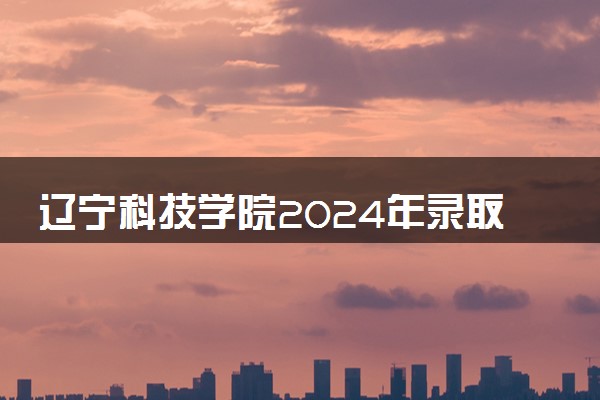 辽宁科技学院2024年录取分数线 各专业录取最低分及位次