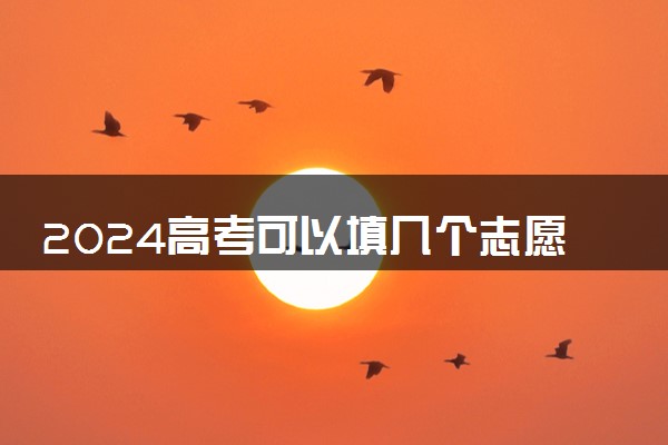 2024高考可以填几个志愿 该怎么填报