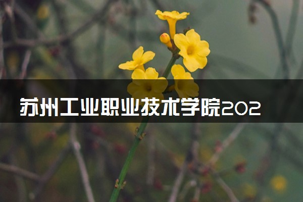 苏州工业职业技术学院2024年录取分数线 各专业录取最低分及位次