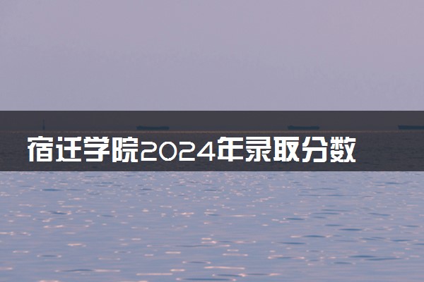 宿迁学院2024年录取分数线 各专业录取最低分及位次