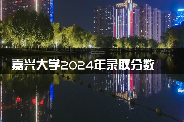 嘉兴大学2024年录取分数线 各专业录取最低分及位次