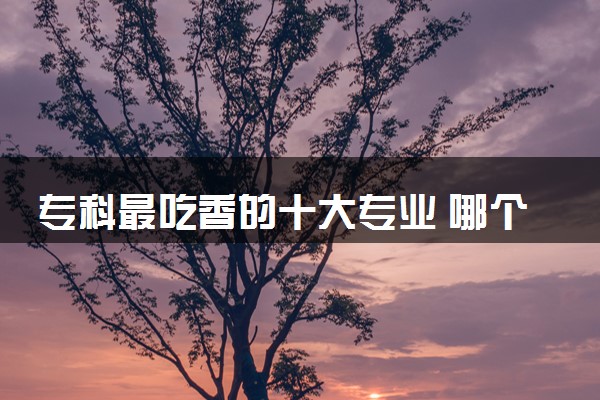 专科最吃香的十大专业 哪个专业前景好