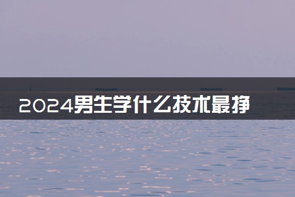 2024男生学什么技术最挣钱 哪些技术有发展