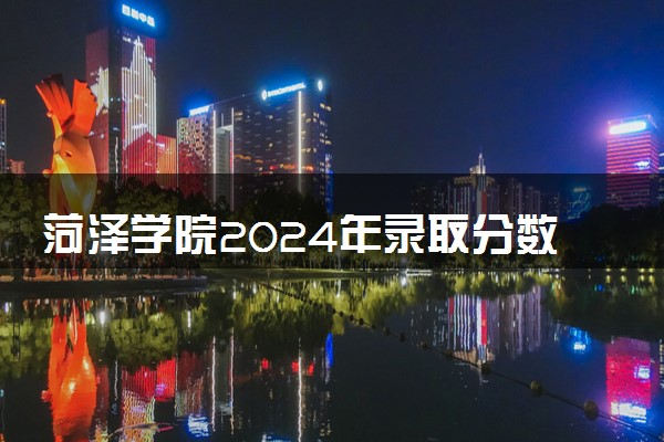 菏泽学院2024年录取分数线 各专业录取最低分及位次