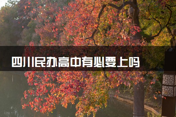 四川民办高中有必要上吗