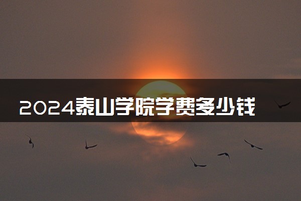 2024泰山学院学费多少钱一年 各专业收费标准
