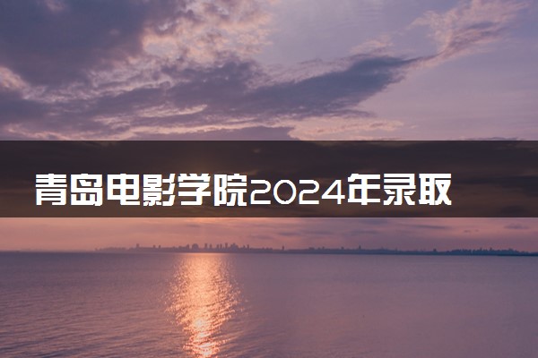 青岛电影学院2024年录取分数线 各专业录取最低分及位次