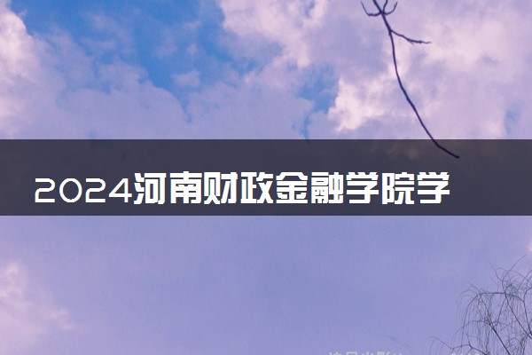 2024河南财政金融学院学费多少钱一年 各专业收费标准