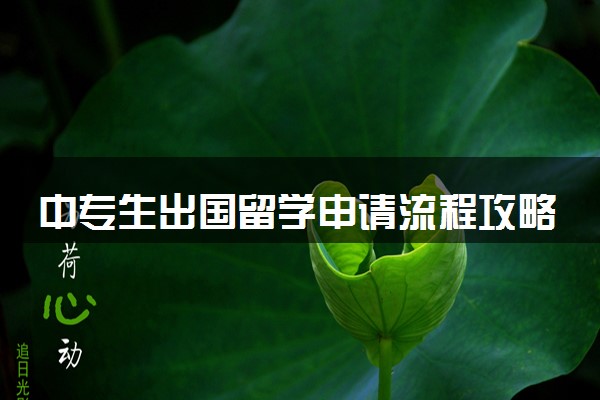 中专生出国留学申请流程攻略 可以考什么文凭