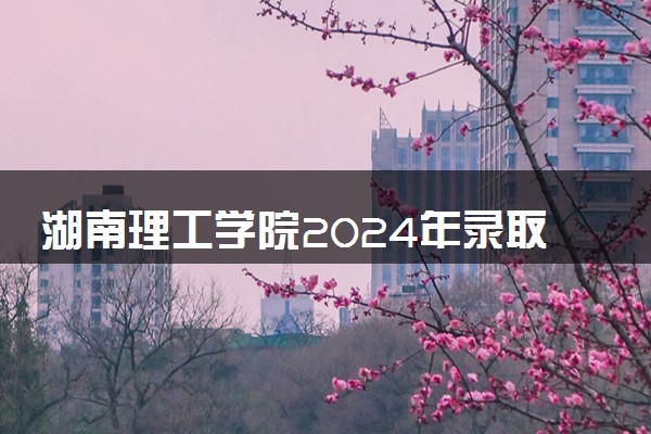 湖南理工学院2024年录取分数线 各专业录取最低分及位次