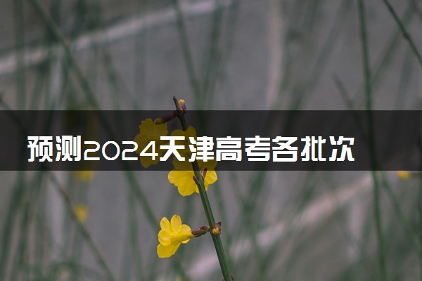 预测2024天津高考各批次分数线 最低多少分可以上大学