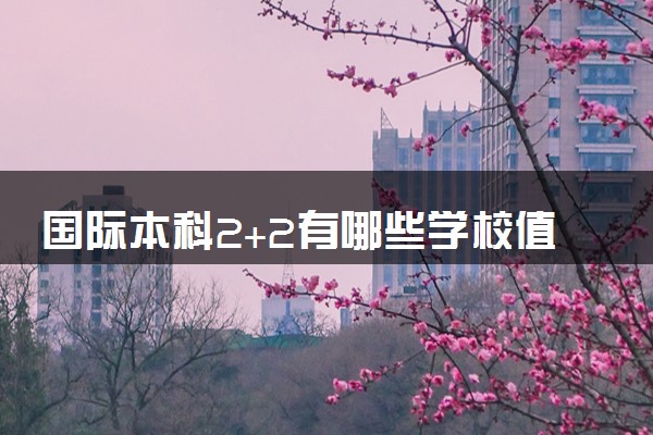 国际本科2+2有哪些学校值得去读 哪个大学最好